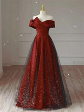 BXOXO Elegant Dress for Women Burgundy Splicing Lace Sequin Strapless Long A-line Skirt Solid Color Evening Gown